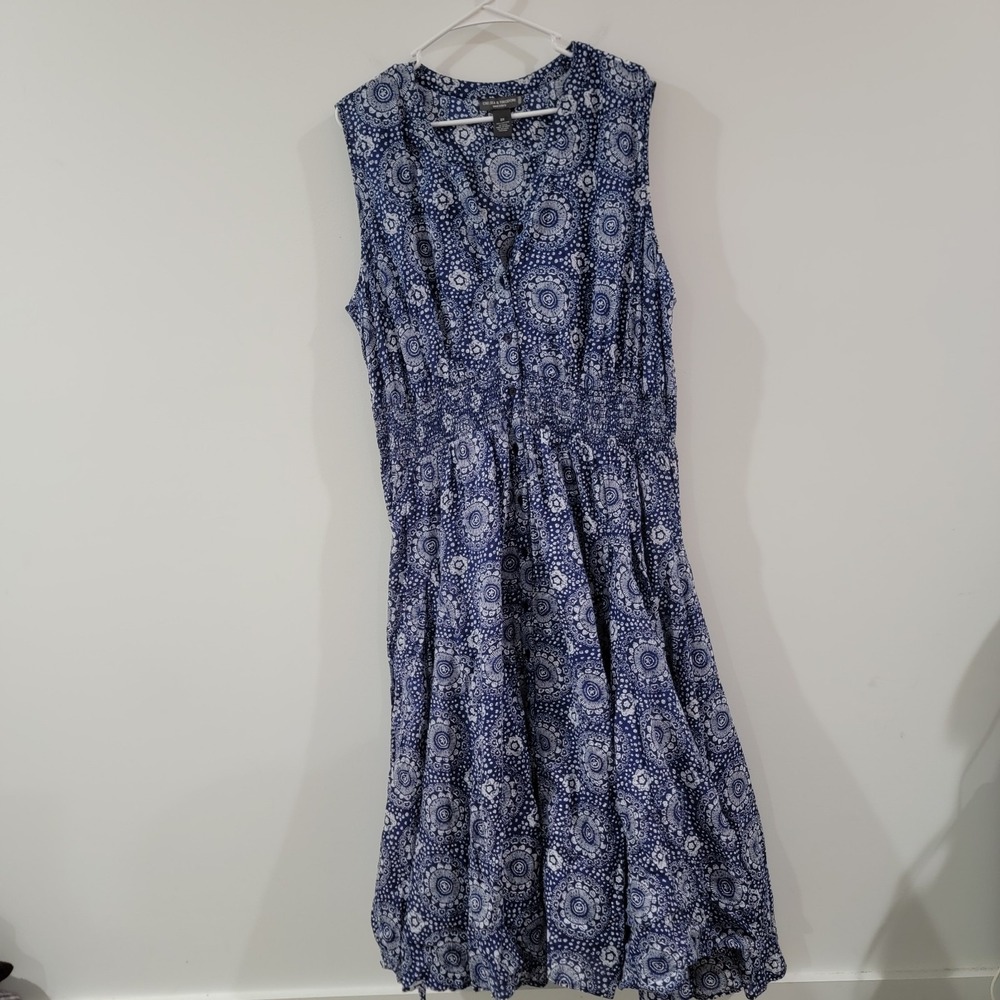 Chelsea Theodore Womens Maxi Dress Size 3X Tiered Floral‎ Summer.